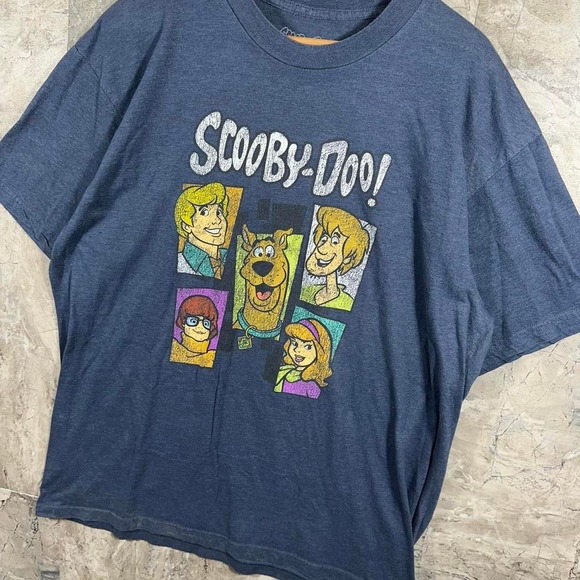Scooby Doo Gang PORTRAITS Men's BLUE HEATHER T Shirt Size XL Tall #cartoon #90s - Picture 2 of 7